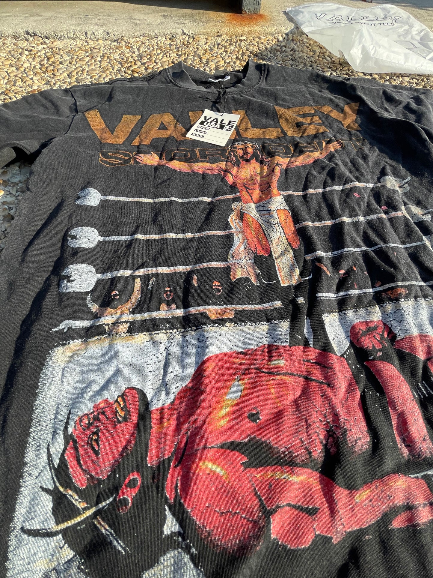 Dead stock valley sports Jesus vs satan boxing shirt