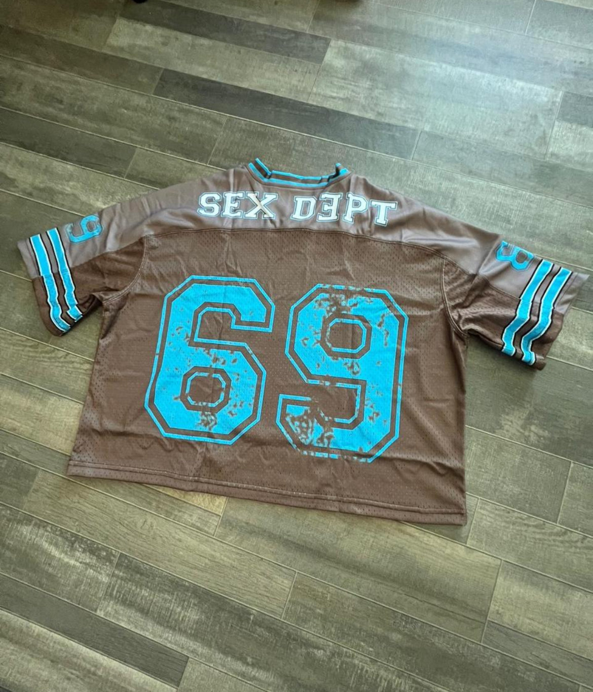 Sex department football jersey